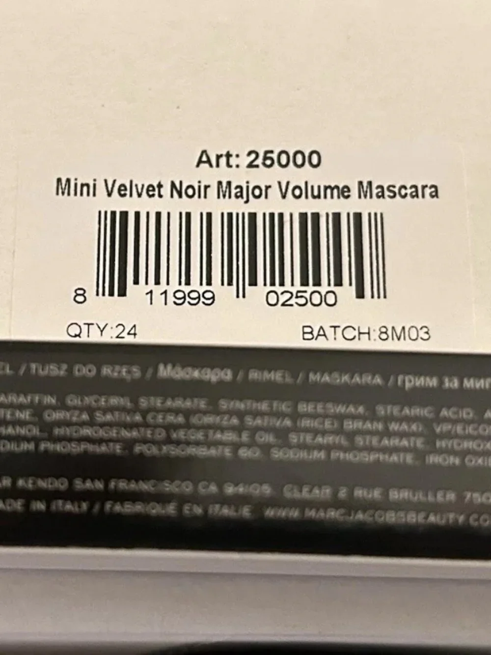 24 Pack Marc Jacobs Velvet Noir Major Volume Mascara Noir Black Mini Travel NEW